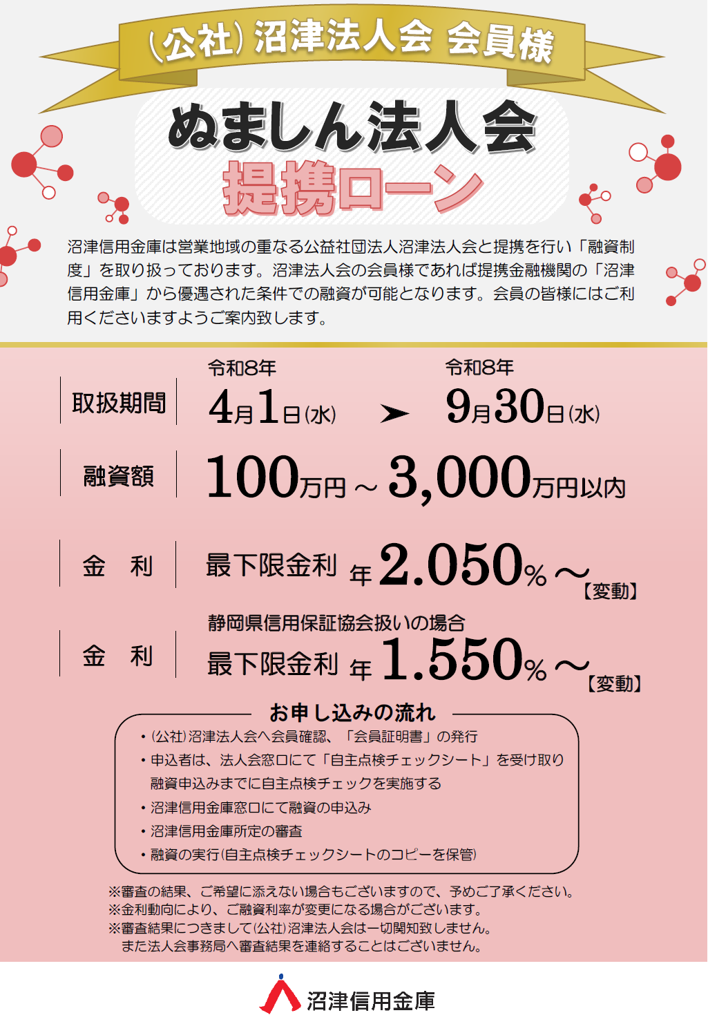 (公社)沼津法人会会員様　ぬましん法人会提携ローン チラシ（PDF：345KB）