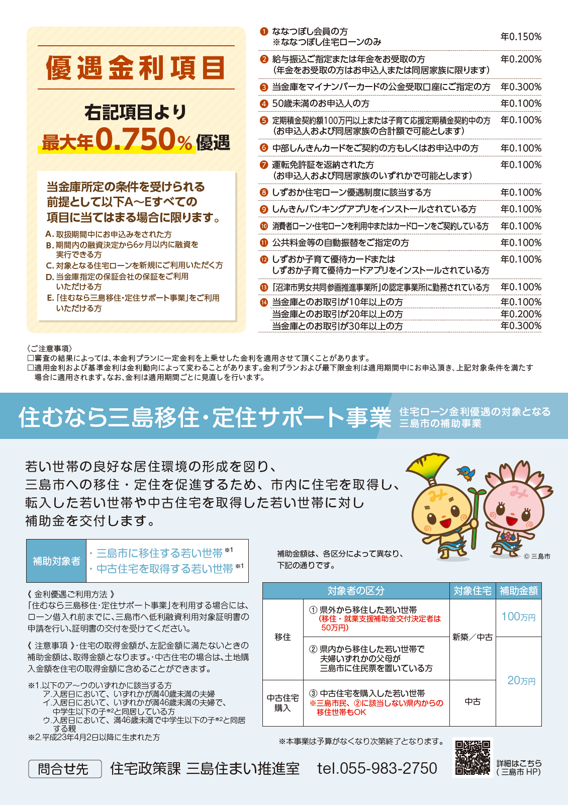 三島市特別金利住宅ローン チラシ（PDF：1.00MB）